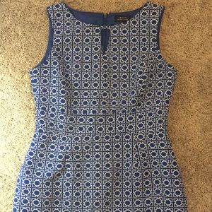 Blue and White Tahari Dress